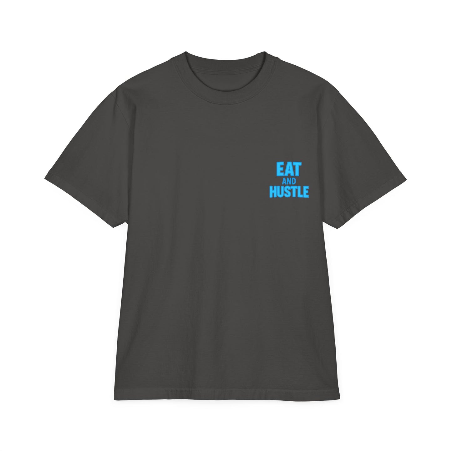 Unisex Graphic T-Shirt | 'Eat and Hustle' Motivational Tee for Food Lovers, Fitness, and Everyday Wear