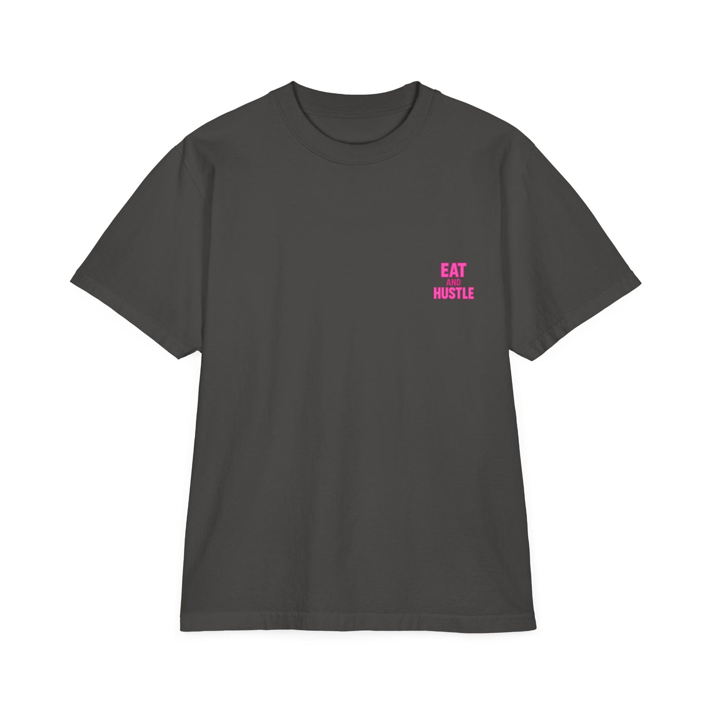 Eat and Hustle Graphic T-Shirt, Casual Tee, Motivational Apparel, Gift for Food Lovers, Unisex Streetwear, Funny Workout Shirt