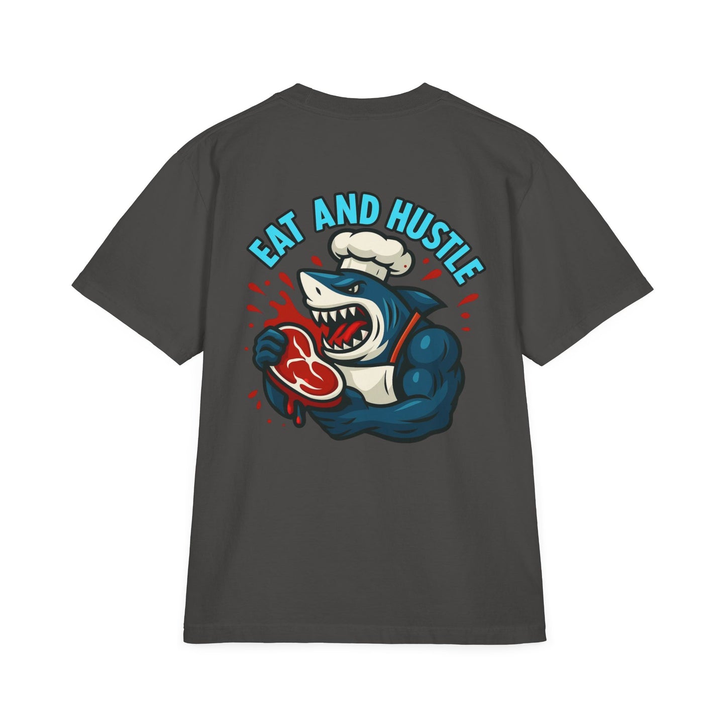 Unisex Graphic T-Shirt | 'Eat and Hustle' Motivational Tee for Food Lovers, Fitness, and Everyday Wear