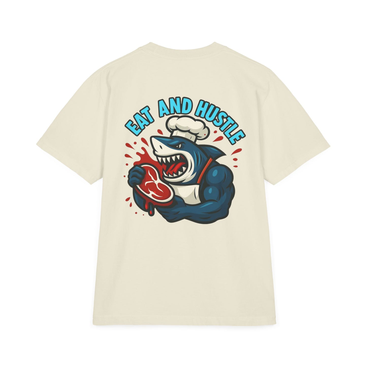 Unisex Graphic T-Shirt | 'Eat and Hustle' Motivational Tee for Food Lovers, Fitness, and Everyday Wear