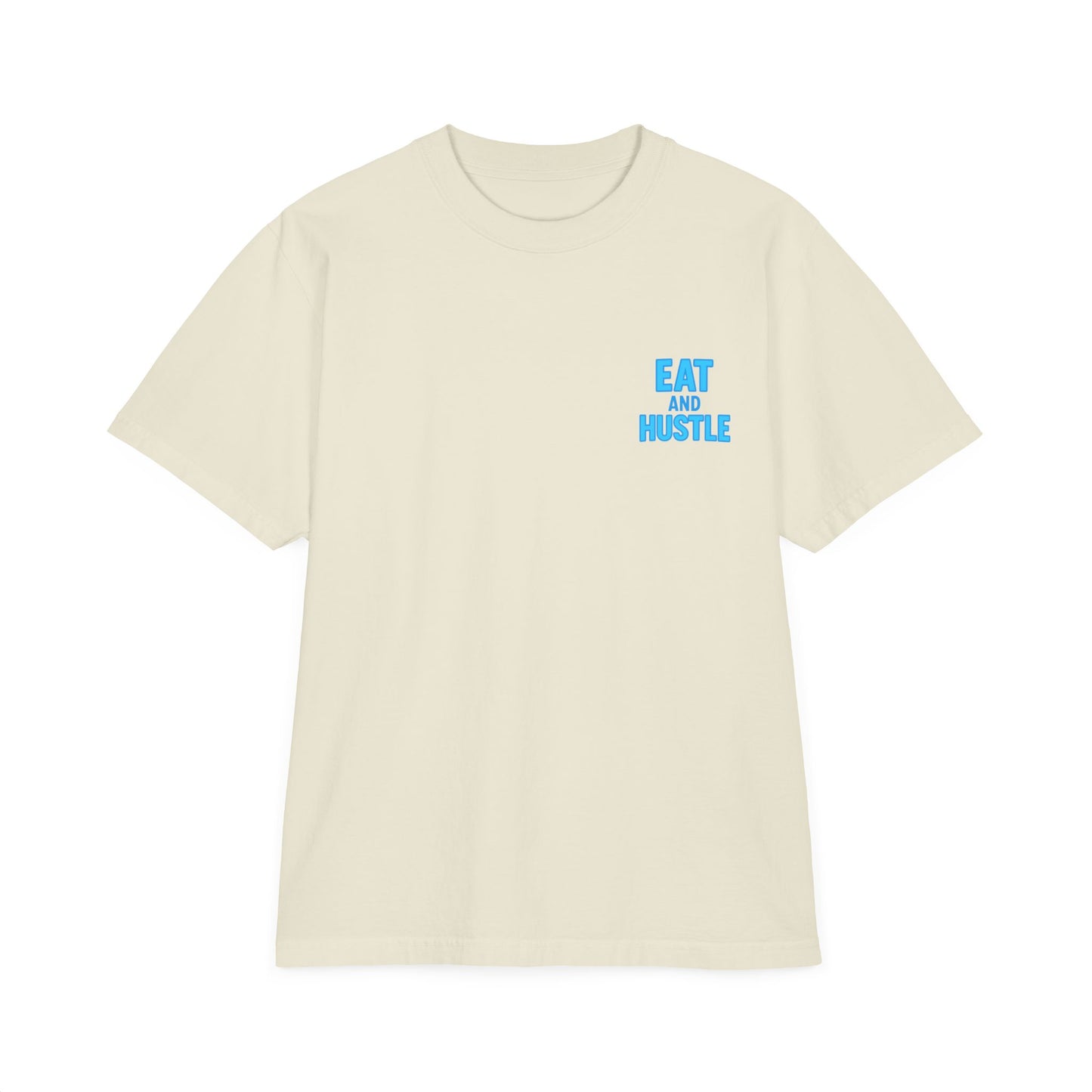 Eat & Hustle Fitness Tee, Unisex Workout Shirt, Graphic Athletic T-Shirt, Motivational Gym Clothing, Casual Summer Top