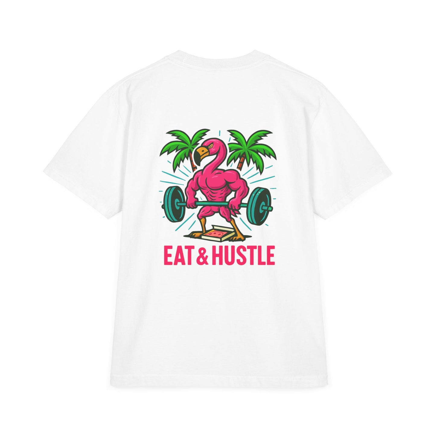 Eat & Hustle Fitness Tee, Unisex Workout Shirt, Graphic Athletic T-Shirt, Motivational Gym Clothing, Casual Summer Top