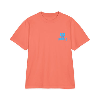 Eat & Hustle Fitness Tee, Unisex Workout Shirt, Graphic Athletic T-Shirt, Motivational Gym Clothing, Casual Summer Top