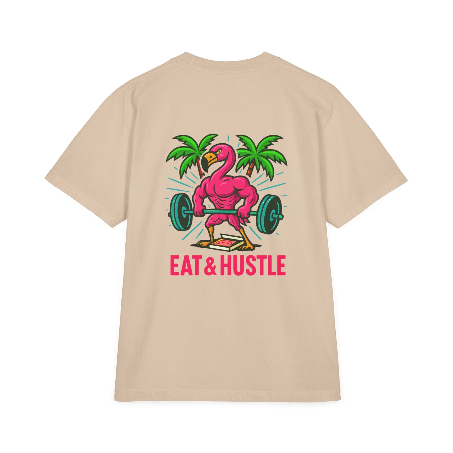 Eat & Hustle Fitness Tee, Unisex Workout Shirt, Graphic Athletic T-Shirt, Motivational Gym Clothing, Casual Summer Top