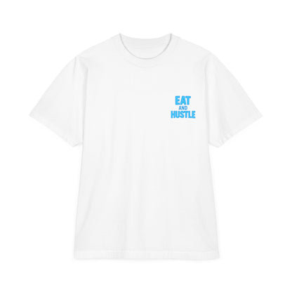 Eat & Hustle Fitness Tee, Unisex Workout Shirt, Graphic Athletic T-Shirt, Motivational Gym Clothing, Casual Summer Top