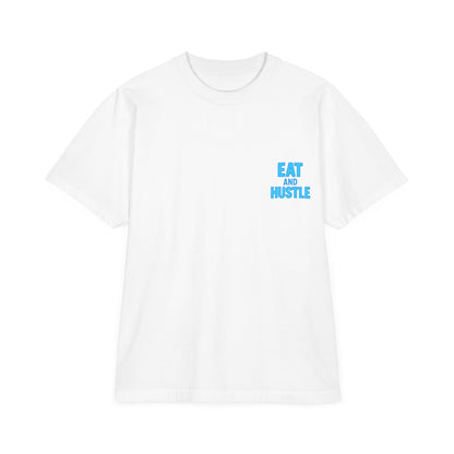 Unisex Graphic T-Shirt | 'Eat and Hustle' Motivational Tee for Food Lovers, Fitness, and Everyday Wear