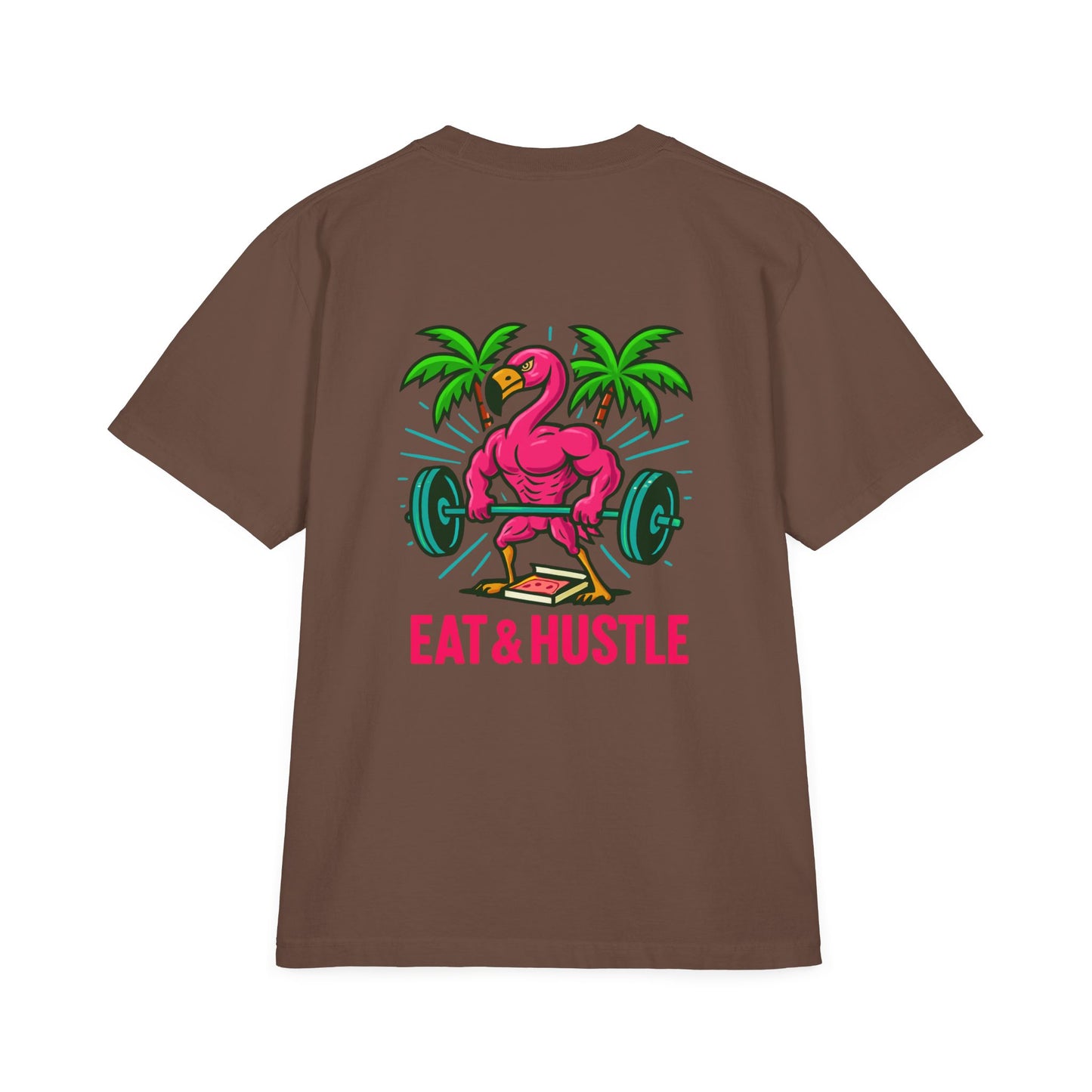 Eat & Hustle Fitness Tee, Unisex Workout Shirt, Graphic Athletic T-Shirt, Motivational Gym Clothing, Casual Summer Top