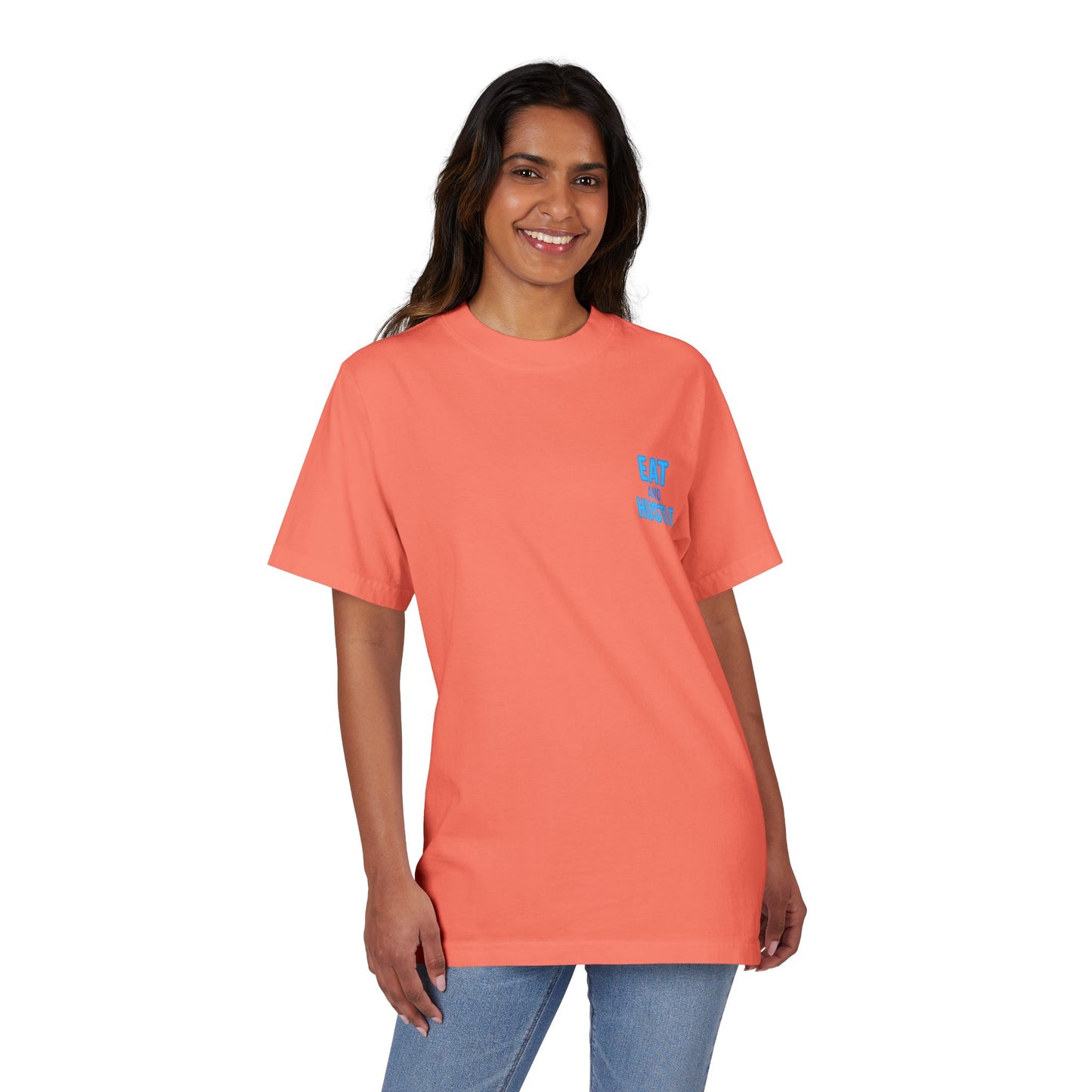 Eat & Hustle Fitness Tee, Unisex Workout Shirt, Graphic Athletic T-Shirt, Motivational Gym Clothing, Casual Summer Top