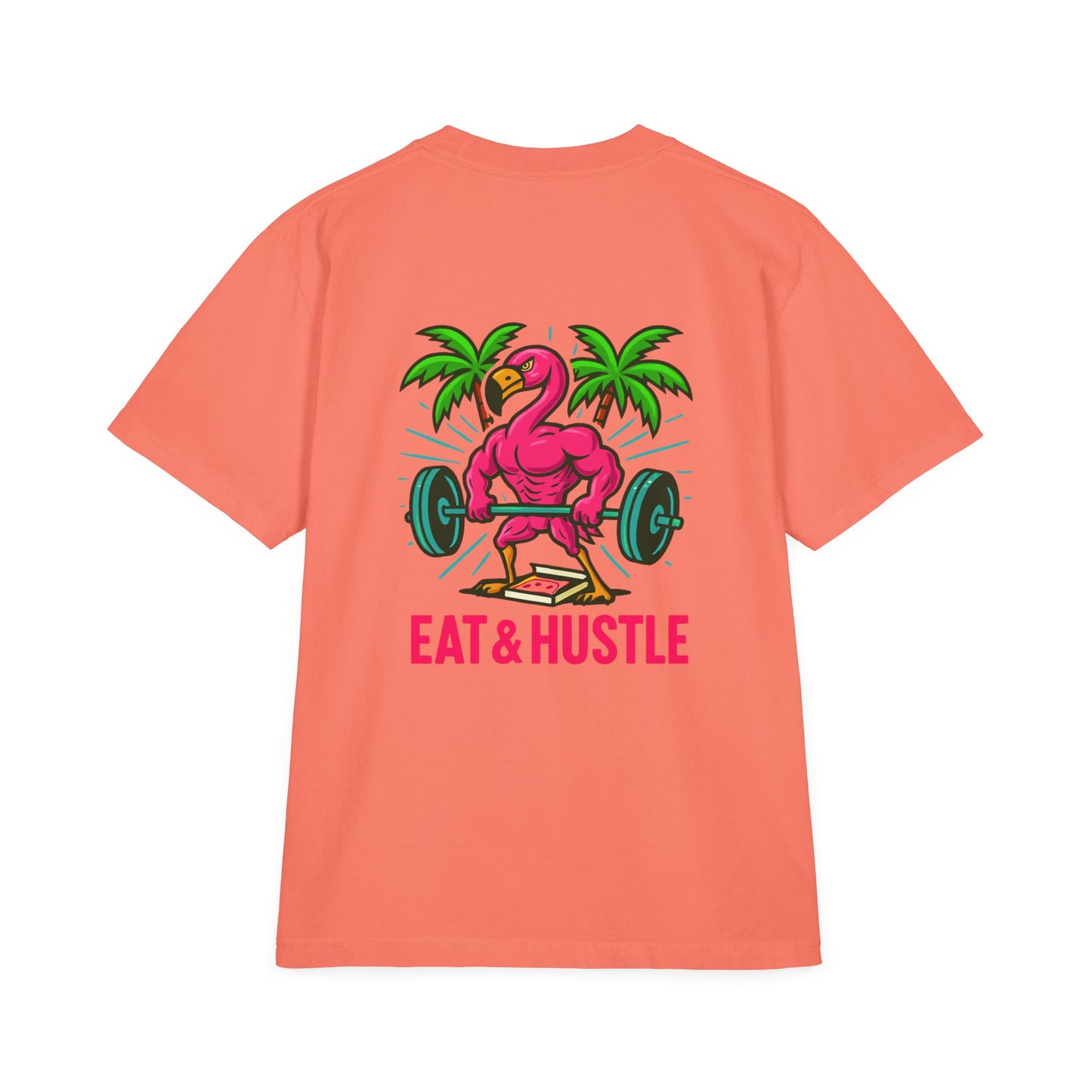 Eat & Hustle Fitness Tee, Unisex Workout Shirt, Graphic Athletic T-Shirt, Motivational Gym Clothing, Casual Summer Top