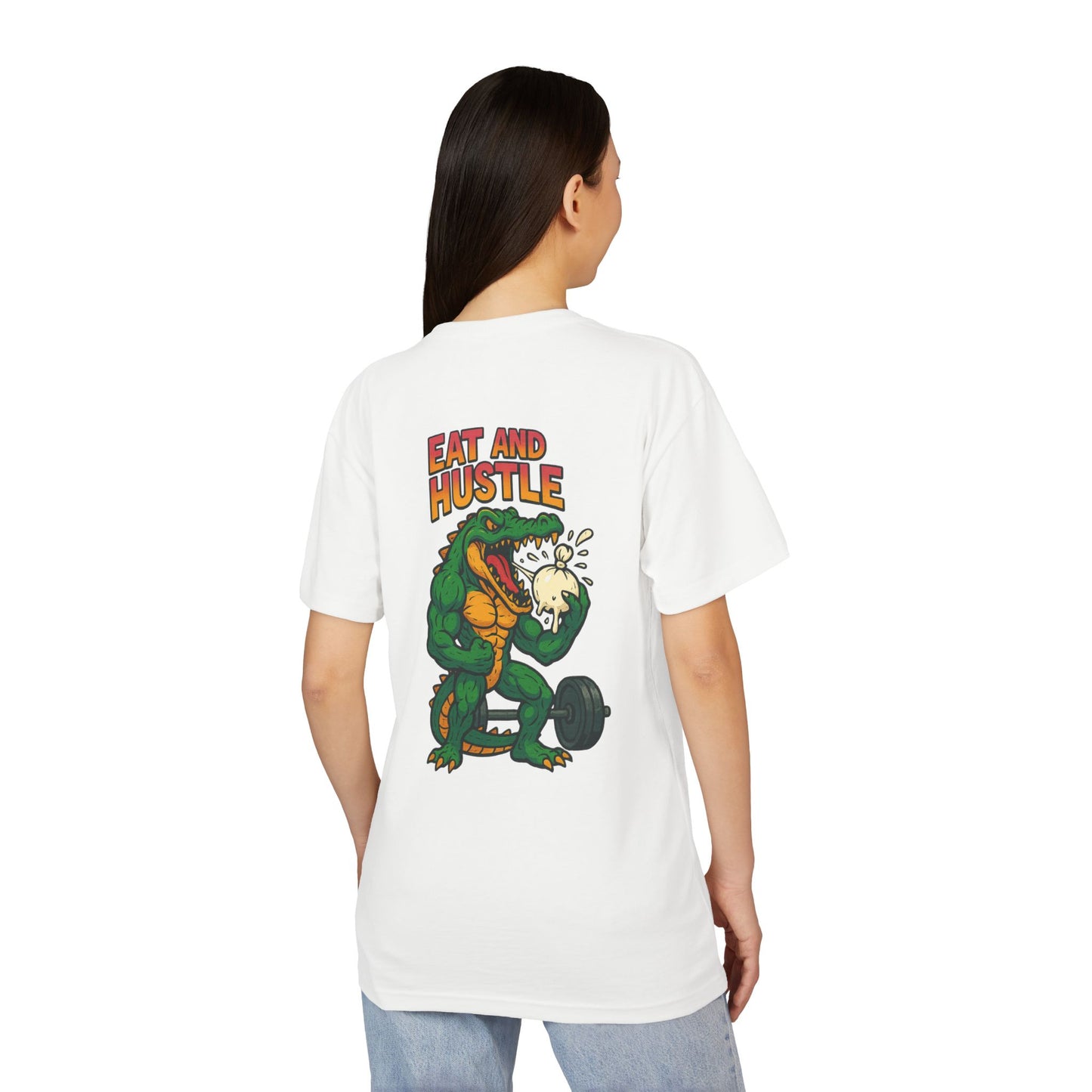 Eat Hustle Unisex Sueded T-Shirt | Motivational Tee, Casual Wear, Gift for Entrepreneurs, Stylish Everyday Shirt, Inspirational Outfit
