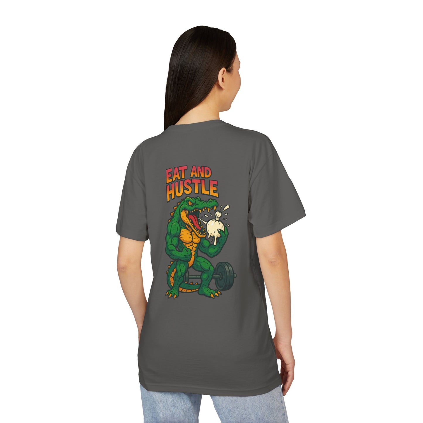 Eat Hustle Unisex Sueded T-Shirt | Motivational Tee, Casual Wear, Gift for Entrepreneurs, Stylish Everyday Shirt, Inspirational Outfit