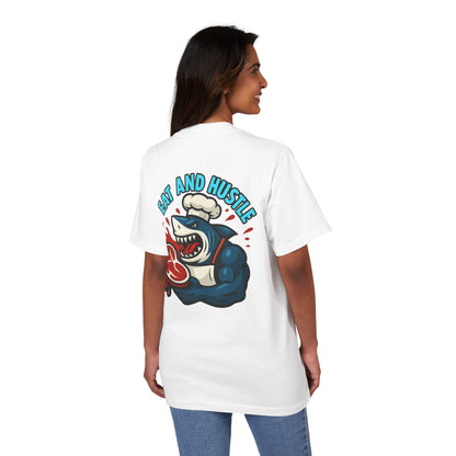 Unisex Graphic T-Shirt | 'Eat and Hustle' Motivational Tee for Food Lovers, Fitness, and Everyday Wear