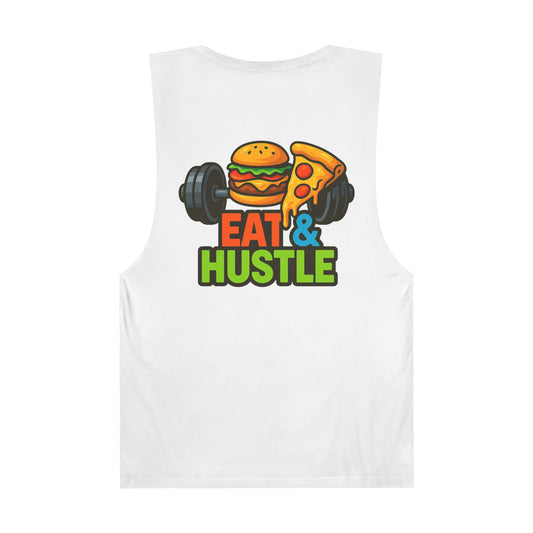 Unisex Eat & Hustle Tank Top | Motivational Workout Shirt for Fitness Lovers | Gym Apparel | Perfect for Summer & Casual Wear