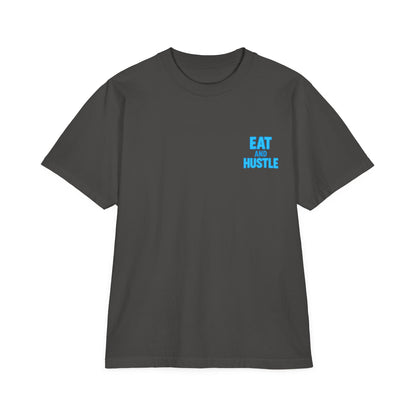 Eat & Hustle Fitness Tee, Unisex Workout Shirt, Graphic Athletic T-Shirt, Motivational Gym Clothing, Casual Summer Top