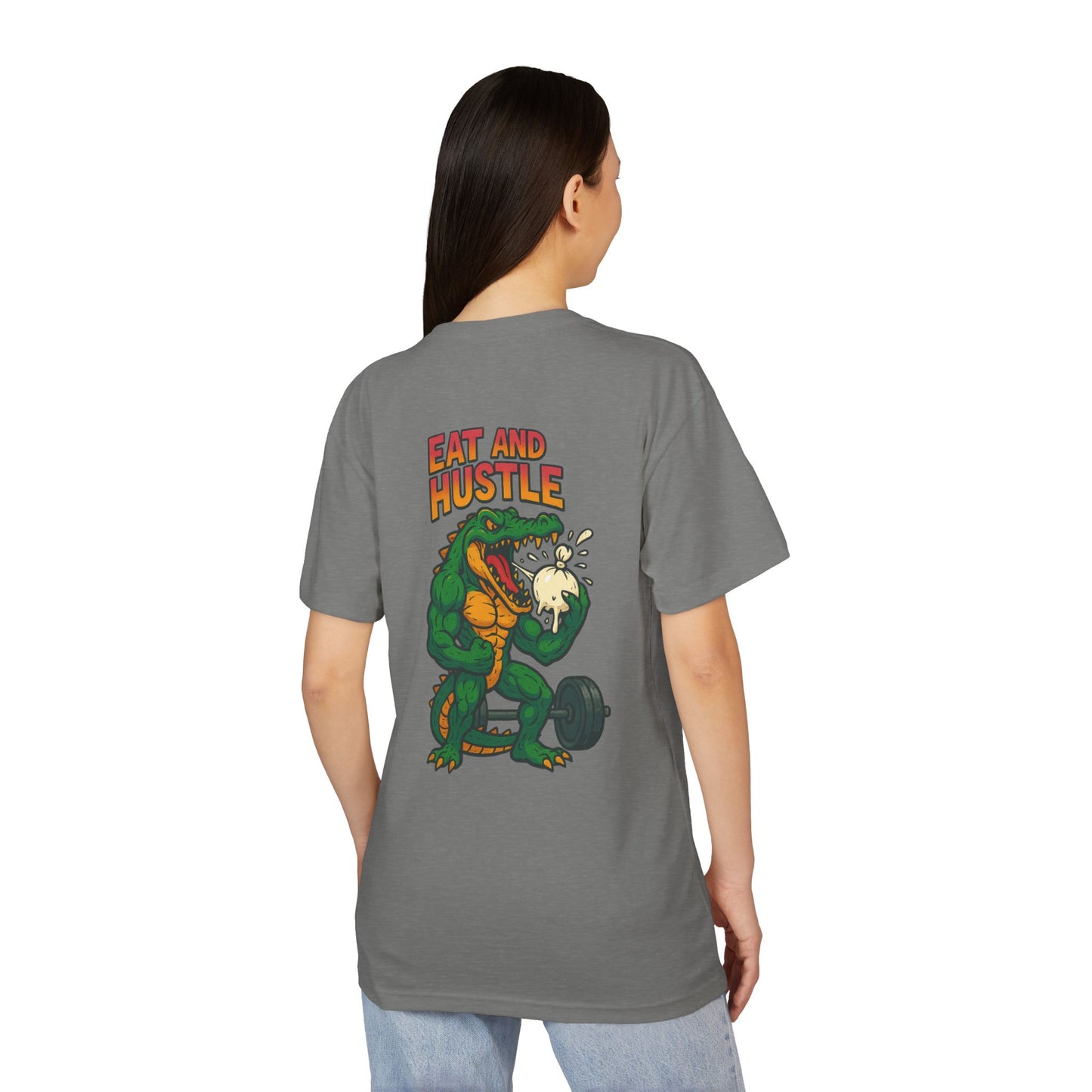 Eat Hustle Unisex Sueded T-Shirt | Motivational Tee, Casual Wear, Gift for Entrepreneurs, Stylish Everyday Shirt, Inspirational Outfit