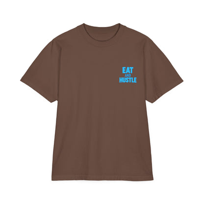 Eat & Hustle Fitness Tee, Unisex Workout Shirt, Graphic Athletic T-Shirt, Motivational Gym Clothing, Casual Summer Top