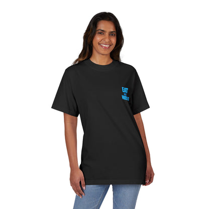 Eat & Hustle Fitness Tee, Unisex Workout Shirt, Graphic Athletic T-Shirt, Motivational Gym Clothing, Casual Summer Top