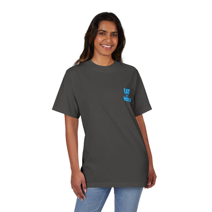Eat & Hustle Fitness Tee, Unisex Workout Shirt, Graphic Athletic T-Shirt, Motivational Gym Clothing, Casual Summer Top